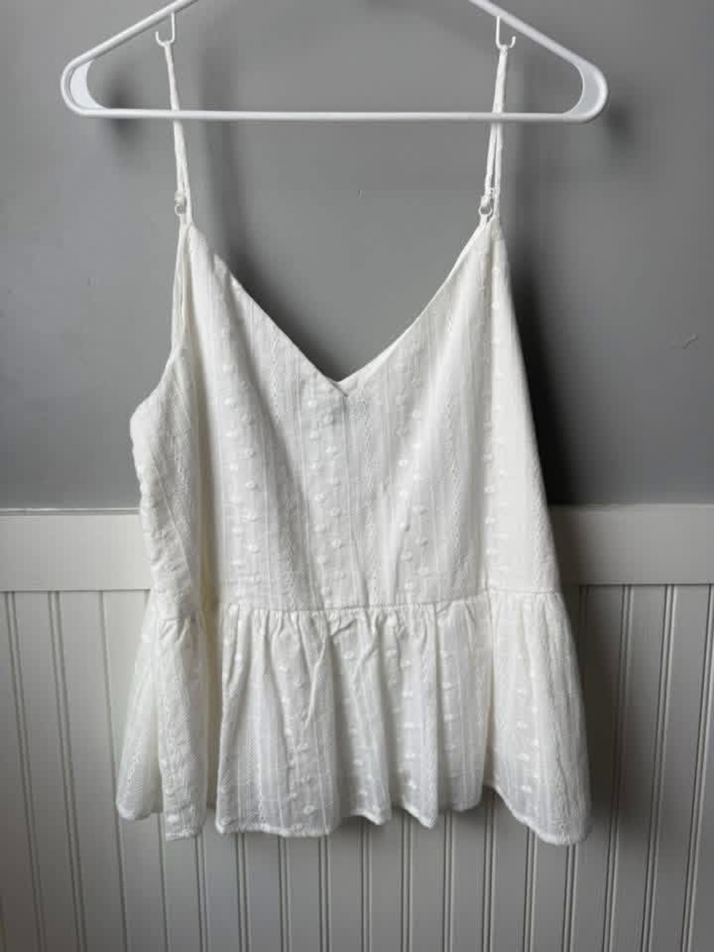 Wishlist White Eyelet Peplum Camisole